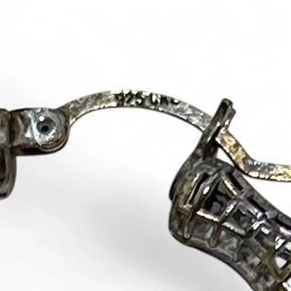 Silver Hoop Earrings - Picture 5 of 11